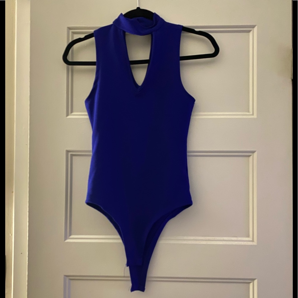 Navy blue snap closure bodysuit